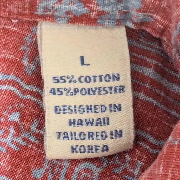 Reyn Spooner Short Sleeve Button Down Hawaiian Shirt 60th anniversary - Size L - Picture 6 of 10